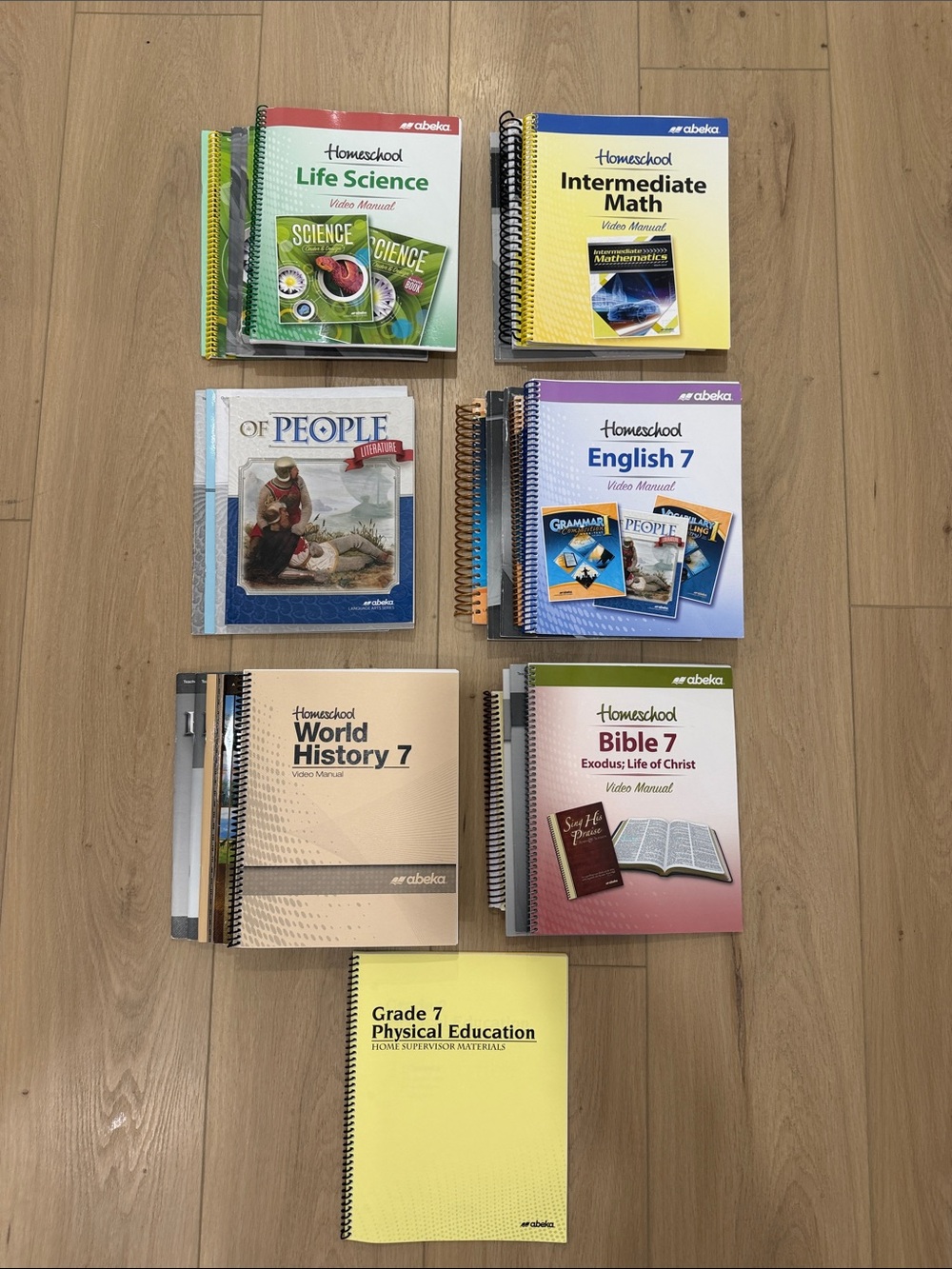 Abeka Grade 7 Homeschool Curriculum - English, Math, Science, History, PE, Bible